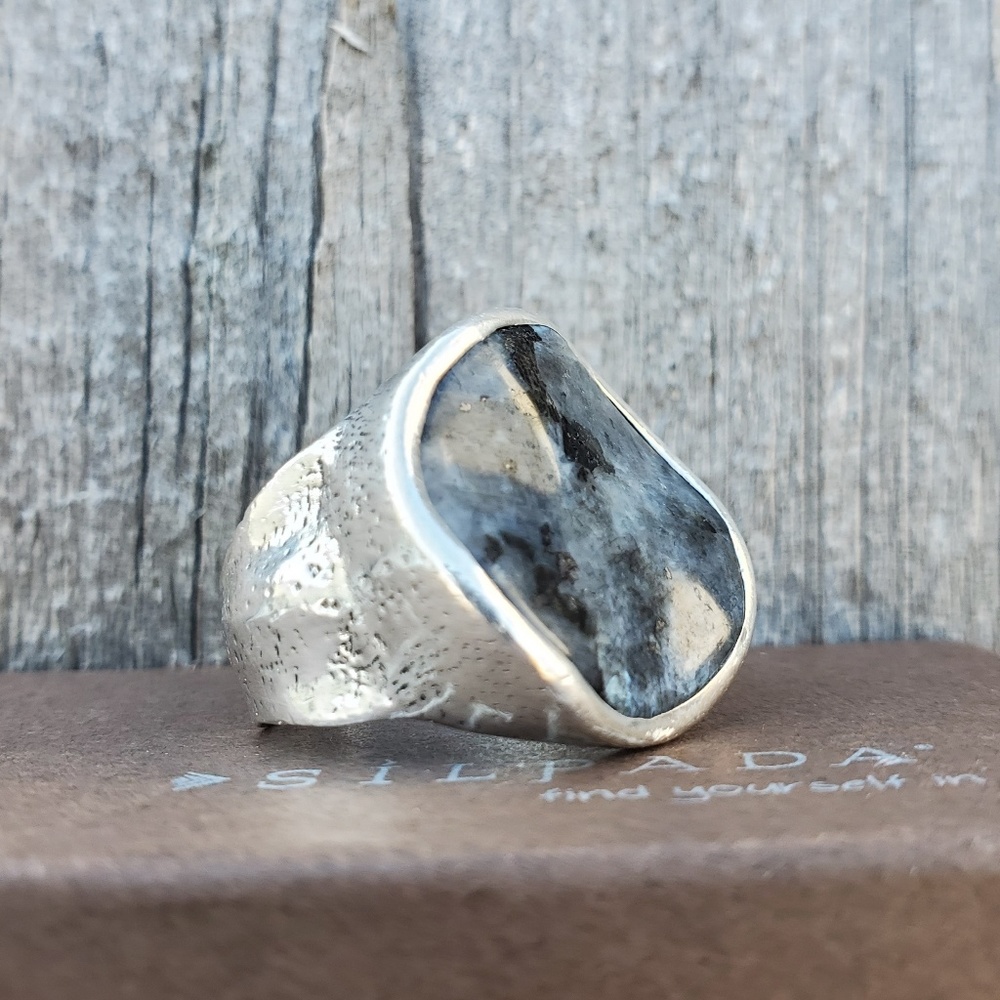 Silpada Silver And Black Statement Ring - image 4